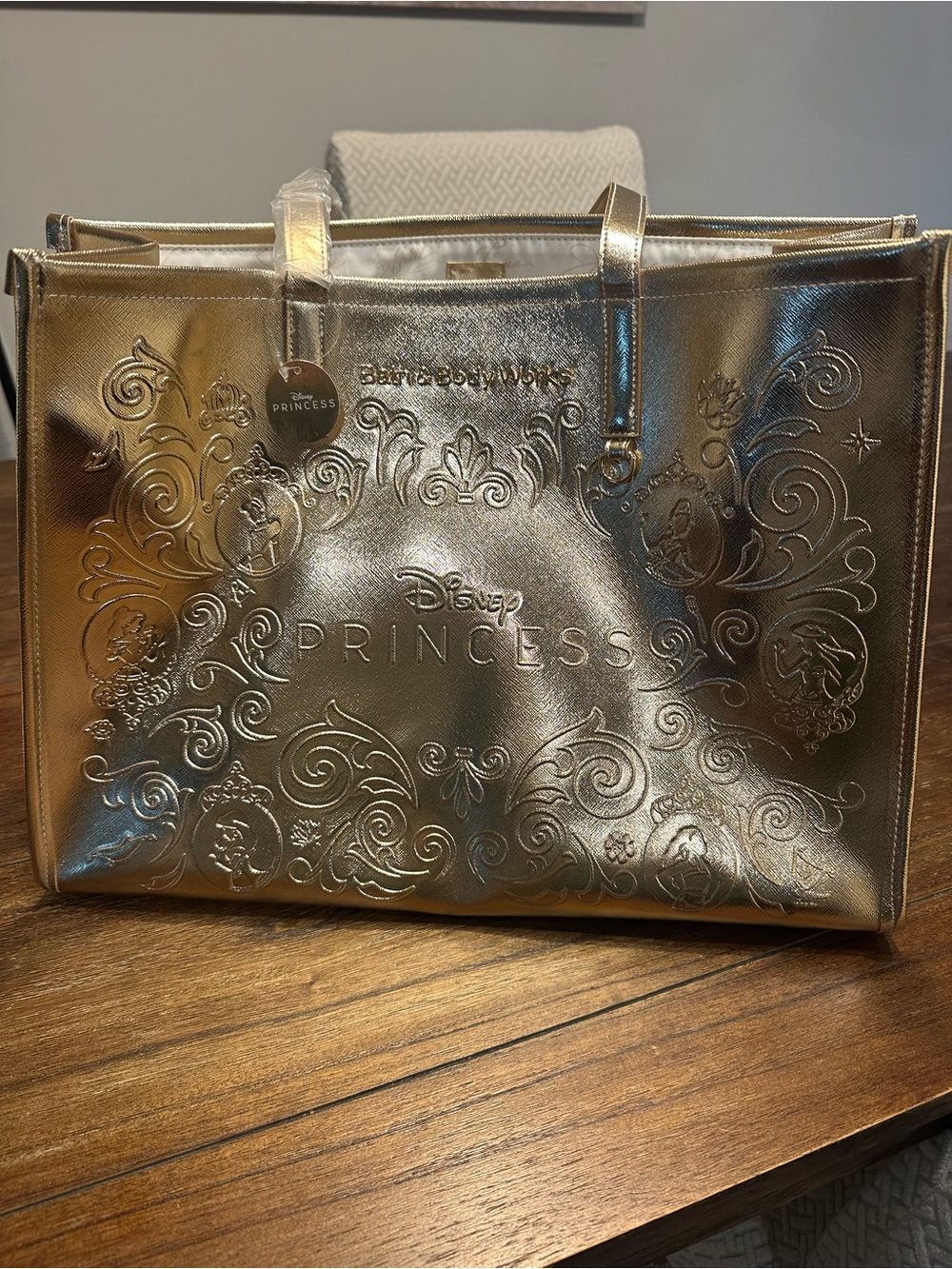Bath & Body Works Disney Princess Metallic Gold Tote